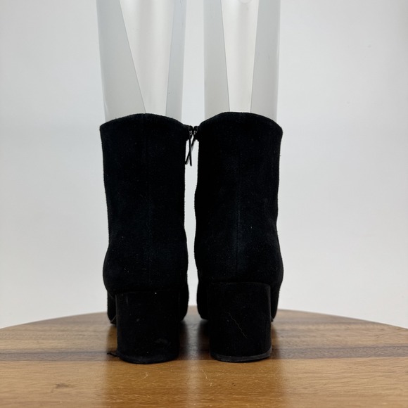 Womens Blondo Alida Black Leather Heeled Waterproof Ankle Booties Size 8 M GUC - Picture 6 of 9